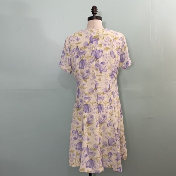 Vintage Floral Button Front Tea Time Dress - Picture 3 of 4